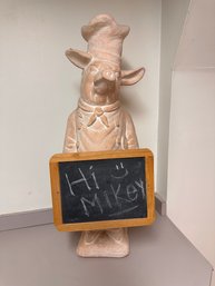 Chef Pig With Blackboard