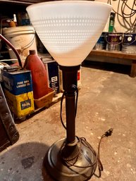 Vintage Metal Base / Glass Lamp