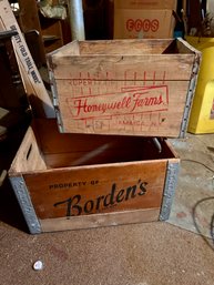 TWO Vintage Crates