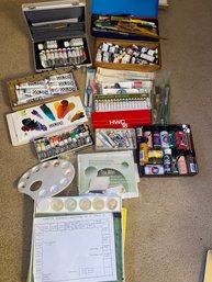 Paints-oil, Water, Acrylics, Brushes , Pallets