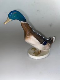 VTG Rosenthal Mallard Duck Signed W. Zugel Porcelain Statue Figurine Germany