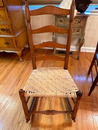 Antique Rush Seat Rocker / Rocking Chair