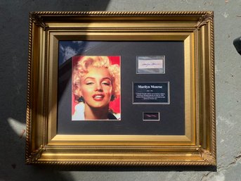 Authentic Strands Of Marilyn Monroes Hair, Gold Framed