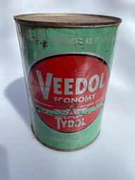 Can Of Vintage Veedol Oil