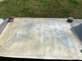 Vintage Coast Guard Map East River