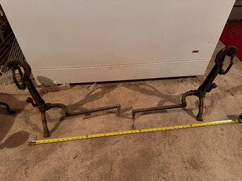 Fireplace Andirons With Handle