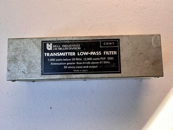 Transmitter Low Pass Filter (in Barn)