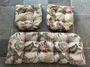 3 Piece Beige Fern Cushion Set