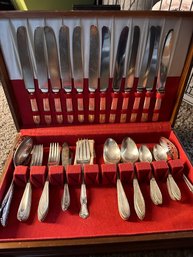 Boxed Flatware Service For 12.  Silver Plated
