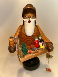 Vintage Expertic Erzgebirge Toy Vendor German Carved Wood Smoker Incense Burner