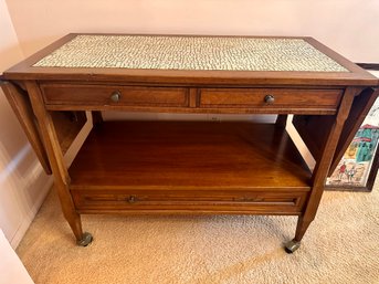 Vintage Rolling Bar Cart.  Extendable