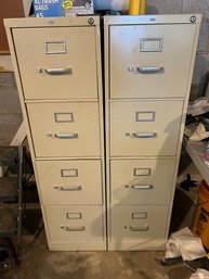 Pair Of Metal Tall File Cabinets