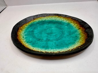 Vibrant Green Vintage Made In Japan Plate.