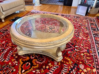 Schnadig Round Glass Coffee Table