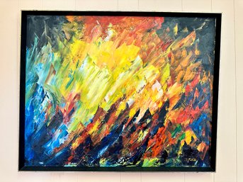 Symphony Of Color Signed Oil Painting