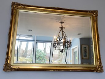 Beveled Mirror Ornate Gold Frame