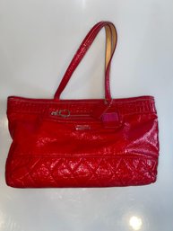 Red Coach Handbag