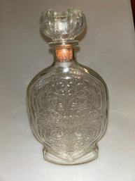 Vintage Embossed Schenley Glass Whiskey Liquor Bottle