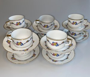 Set Of 10 Germany Teacups & Saucers
