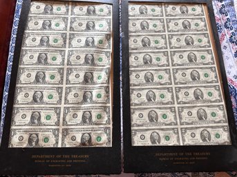 Framed Sheets Of Money, Authentic