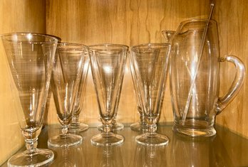 Vintage Glass Bar Drink Set