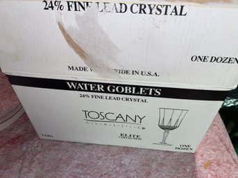 Set Of 12 Toscany Crystal Goblets