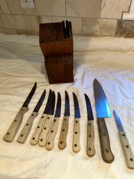 Vintage Old Homestead Knife & Block Set