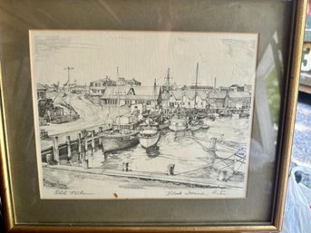 Block Island Old Harbor Sketch