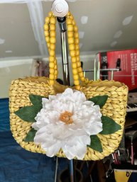 Floral Straw Bag