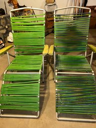 Vintage Green Gel Lounge Chairs