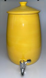 Yellow Crate & Barrel Drink Dispenser