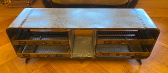 Galvanized Tin Console / Coffee Table