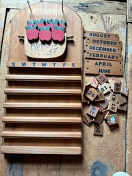 Wooden Apple Calendar