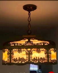 Vintage Alabaster Light Fixture