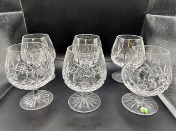 Six 5 1/2 Inch Waterford Glasses