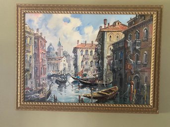Framed Oil Painting Venice