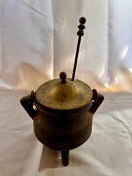 Vintage Cast Iron Fire Starter Smudge Pot Cauldron