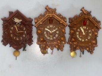 Lux Clock Mfg Co Mini Cuckoo Clocks