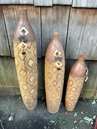 Trio Of Ceramic Vases