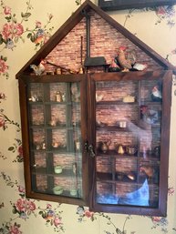 Wall Curio Filled With Miniatures
