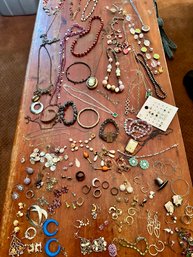 Large Lot Of Costume Jewelry Mixed