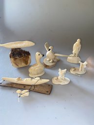 Assorted Bone Figurines