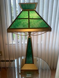 Green Stained Glass Lamp
