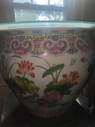 Chinese Fish Bowl Planter Very Large