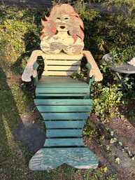 Wooden Mermaid Adirondack Chair