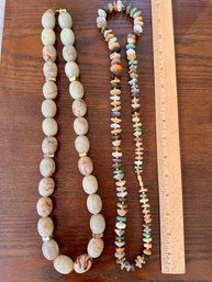 Lot Of Two Necklaces  Semiprecious Stones