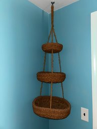 Tiered Wicker Hanging Baskets