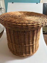 Wicker Storage Foot Stool