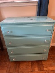 Painted Teal Chest Of Drawers