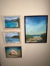 Lot Of Coastal Beach  Paintings